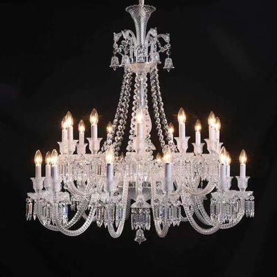 K9 Crystal Candle Chandelier Pendant Light ODM Rustproof Mirror Cutting Effect