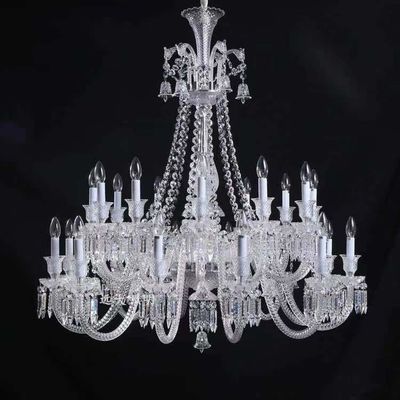 K9 Crystal Candle Chandelier Pendant Light ODM Rustproof Mirror Cutting Effect