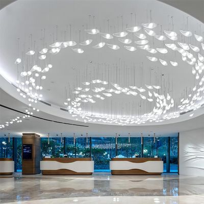 Customized Ocean Theme Fish Lamp Ceiling Chandelier Art Galleries Assembly Hall
