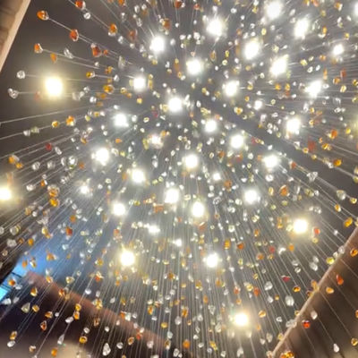 Modern Minimalist Restaurant Lights Designer Model Room Lighting Villa Large Glass Chandeliers