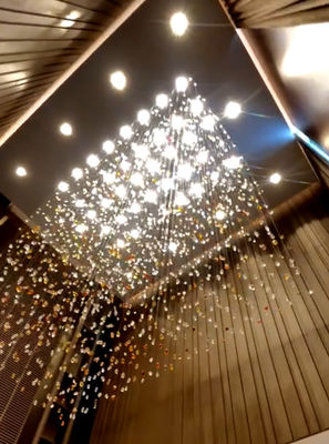 Modern Minimalist Restaurant Lights Designer Model Room Lighting Villa Large Glass Chandeliers