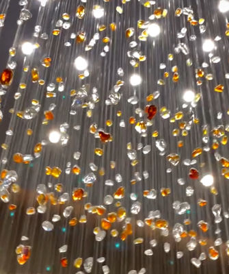 Modern Minimalist Restaurant Lights Designer Model Room Lighting Villa Large Glass Chandeliers