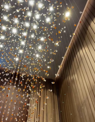 Modern Minimalist Restaurant Lights Designer Model Room Lighting Villa Large Glass Chandeliers