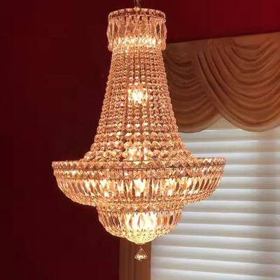 Modern Hotel Lobby Villa Decoration Pendant Light Custom Large Project Luxury LED Crystal Chandelier