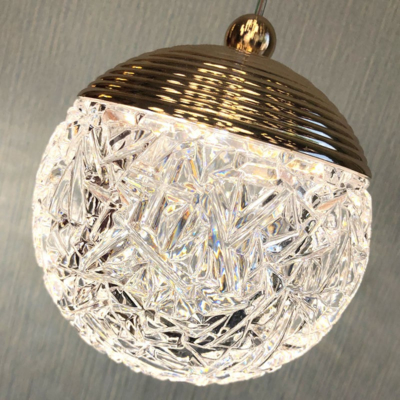 Gold Dimmable Acrylic Pendant Light Cristal Hanging Lighting Fixtures Modern Restaurant Chandelier
