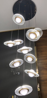 Modern Nordic Light Fixtures Pop Metal Lamp Home Decoration Fancy Pendant Lamp Simplicity Restaurant Flying Saucer Chandelier