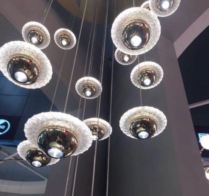 Creative Flying Saucer Decoration Bedroom Bedside LED Pendant Lamp Modern Gold Dining Room bar LED Pendant Light