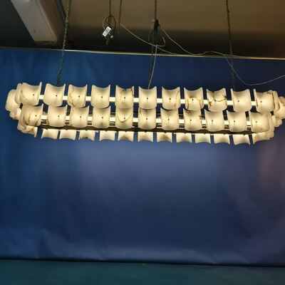 High Brightness Hotel Home Villa LED Pendant Lamp Alabaster Pendant Light Modern Minimalist Style Marble Chandelier