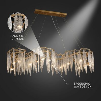 High-End Club Bespoke Pendant Chandelier Light Custom Bronze Crystal Hanging Fixture Lounge