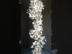 Lámparas de candelabros con colgante de hojas de ginkgo cerámico