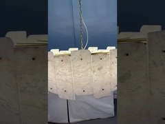 Lámpara de techo de alabastro de mármol blanco