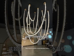 Luces colgantes de cristal blanco natural personalizadas