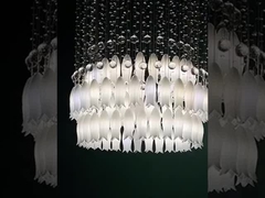 luz de techo de flores de vidrio