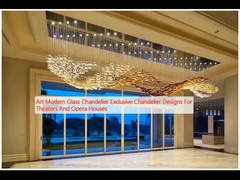 Art Modern Glass Chandelier Diseños exclusivos de candelabros para teatros y óperas