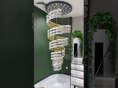 Lámpara de cristal de luces de gran tamaño