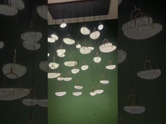 Moderno estilo cristal lámpara de araña último diseño colgante luz