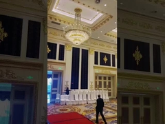 Lámpara de la sala de estar de candelabros de cristal Lámpara de escalera dúplex para atmósfera moderna