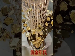 Iluminación personalizada Art Glass Gran vestíbulo lámpara de lámpara OEM ODM