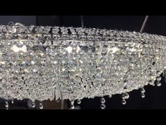 LED de techo de cristal moderno lujoso candelabro para el hogar luz colgante