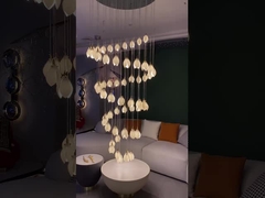 Luz de cerámica 85V del colgante de la flor de techo del pétalo G9 del tamaño multi pendiente de la luz a 265V
