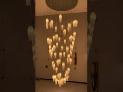 Magnolia Luces Lustrero Salón de bodas Arreglo de techo Decoración luminosa
