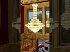 Escalera acrílica de estilo nórdico luz colgante para salón y dormitorio alto