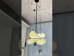 Sala de estar lámpara Salón de la luz principal Villa escaleras altas doble luz de cristal atmósfera cinta Zhongshan