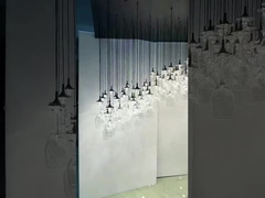 Luz de colgante lineal de LED contemporáneo nórdico personalizado Lámpara de candelabrillos de colgar Oficina Hotel Art Decora