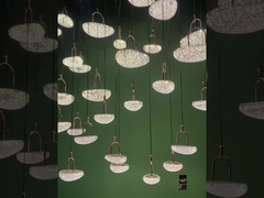 Lámpara de pendiente de arte en forma de huevo en el vestíbulo del hotel Departamento de ventas Mesa de arena Modo de construcción dúplex