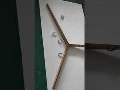 Art Deco vestíbulo lámpara de luces tamaño personalizado de acero inoxidable y vidrio pétalo lámpara de luces hotel recepción La