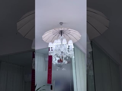 Decoración de vidrio de estilo moderno Iluminación del vestíbulo del hotel Proyecto personalizado de gran tamaño Interior LED Vidrio soplado a mano
