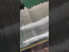 Tipo de cortina de barras de cristal lámpara de araña LED grande lámpara de araña de techo alto adornado