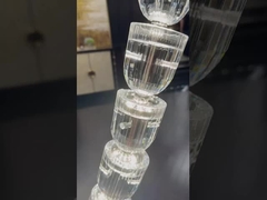 Nueva burbuja de la sala de estar de columna de cristal luz LED lujo simple lámpara colgante larga villa escalera dúplex