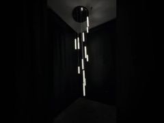 Nordic Duplex Nuevo comedor moderno Villa Salón de estar Larga escalera de gota de lluvia Linterna Led
