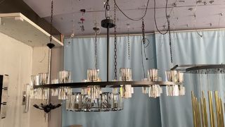 Clásico de gama alta estilo europeo de cristal de la vela lámpara de candela 220-240V