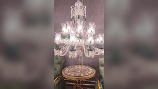 Lámpara LED E14 para techo, vela de cristal, resistente al agua y a la suciedad