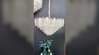 OEM ODM Disco de vidrio Luces de colgante personalizadas de electroplataje y pulido AC110V a 250V