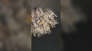 Elegante lámpara de araña Magnolia blanca para hoteles de lujo