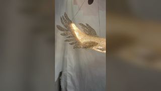 Lámparas de pendiente personalizadas de escalera de larga caída H65 cobre