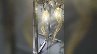 Iluminación LED moderna de araña de cristal de lujo