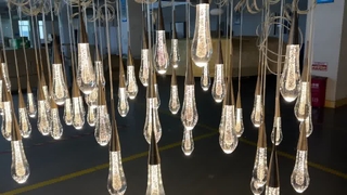 Lámpara de araña de cristal K9 de lujo, iluminación elegante para el hogar