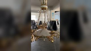 Lámpara de mesa de cristal blanca eléctrica Lotus Flower Shape 110V del hogar del LED