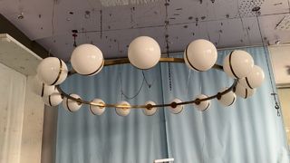Lámparas colgantes de cristal con ahorro de energía LED, lámpara de comedor, restaurante, 25-30M2