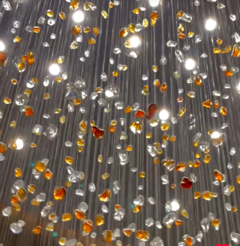 Modern Minimalist Restaurant Lights Designer Model Room Lighting Villa Large Glass Chandeliers