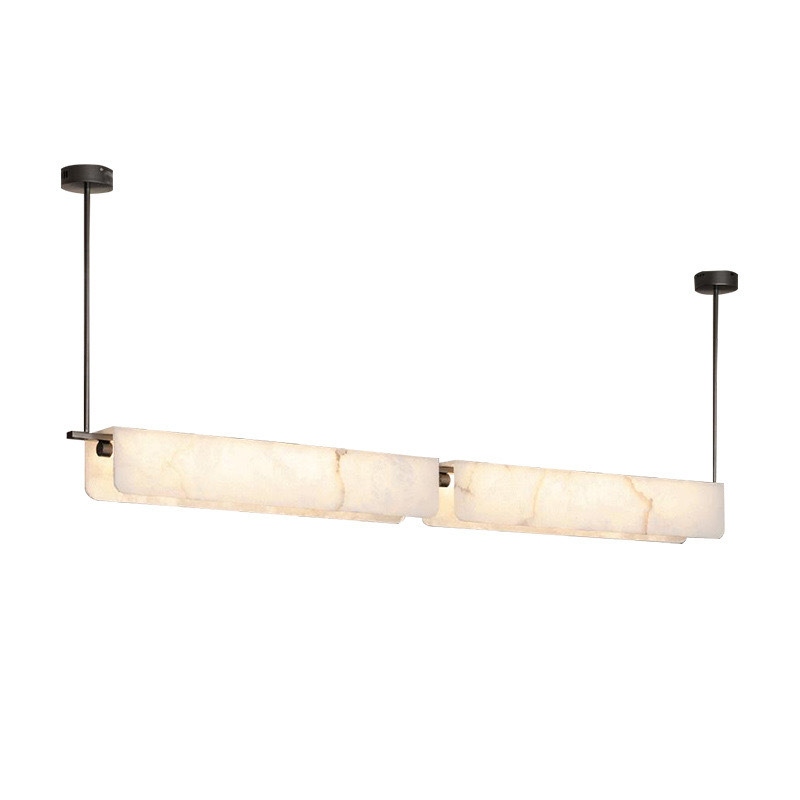  Copper Marble Lamp Bedroom Bedside Chandelier Modern New Chinese Simple Restaurant bar Long Barrel Designer Pendant Light