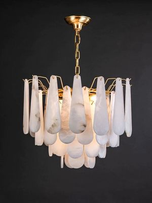 Lámpara de piedra del alabastro decorativo moderno minimalista de las lámparas 80lm