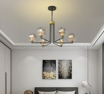 Lámparas de suspensión de vidrio humeado Luz de suspensión moderna 3000K a 6000K