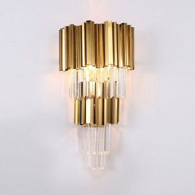 Final y Crystal Wall Lamp Sconces 6500K 4000K del oro de E14*3 E14*2 para el hogar dentro