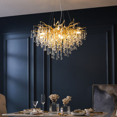 Luz pendiente moderna de G9 95lm/W Crystal Chandelier Glass Water Drop