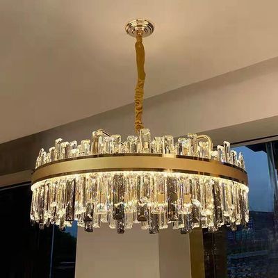 el colgante de lujo de 70W 150W enciende K9 Crystal Effect Round Pendant Chandelier